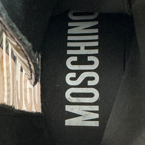 MOSCHINO Combat Lace Up Boots Logo Synthetic Patent Leather NEW Size 36 EU NEW - Picture 10 of 11